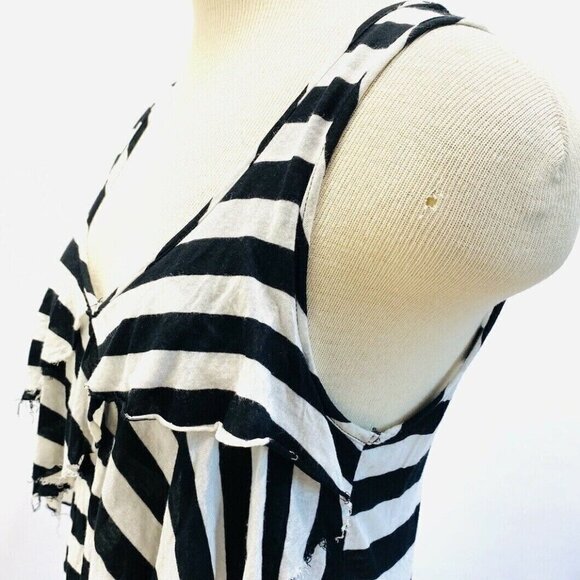 CASLON Women Sleeveless Pullover Black/White Striped Casual Shirt Top Sz Small - Picture 5 of 12